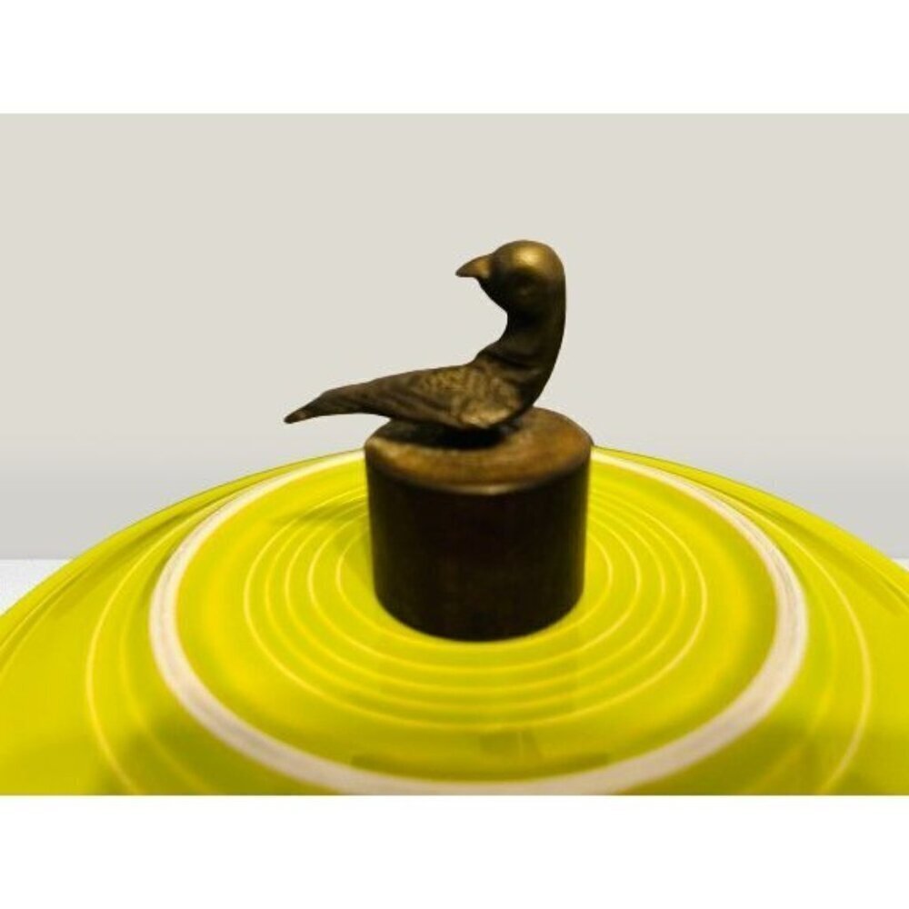 Vintage Bronze Sitting Bird Paperweight Figurine 2.5" x 2"